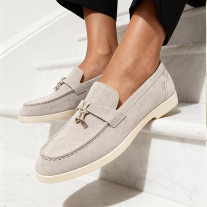 Old Money Suede Lady Loafers Shoes