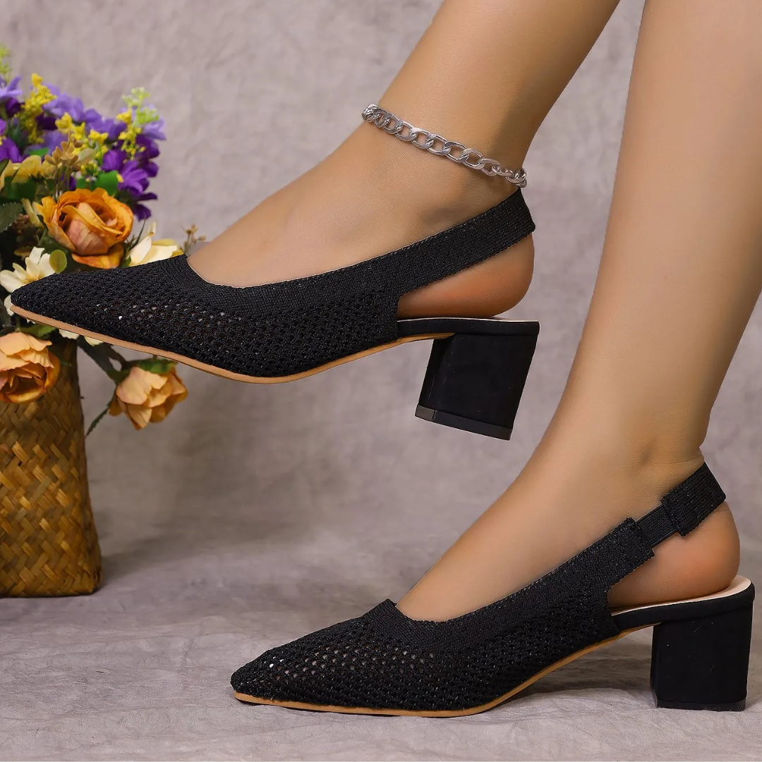 Breathable High-Heel Slipper Shoes